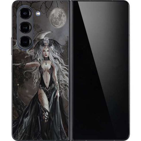 Gothic Princess with Silver Dragon by Nene Thomas Galaxy Z Fold5 5G Skin